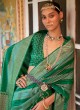 Green Zari Work Contemporary Silk Saree