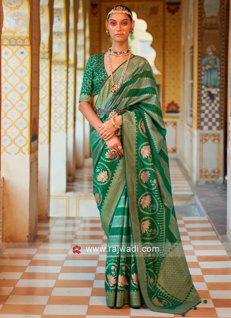 Contrast Copper Zari Work Silk Saree-24952 at Best Price in Surat | Parvati  Fabrics Ltd.