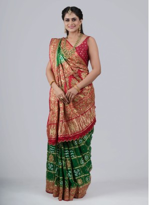 Wearing gujarati clearance saree