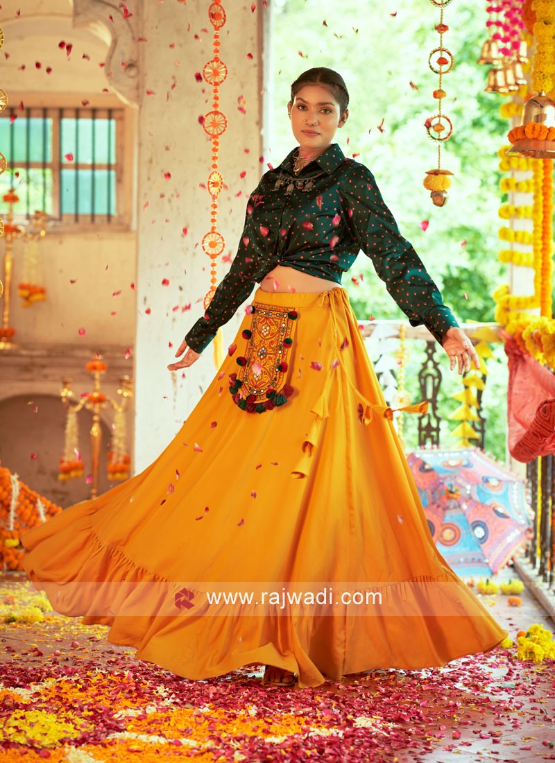 Heavy Stylish Real Mirror Work Butter Silk Lehenga Choli For Women –  TheDesignerSaree