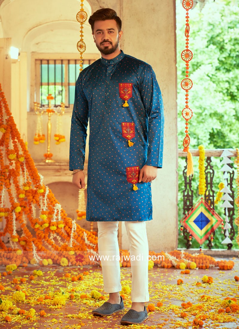 W teal sales blue kurta