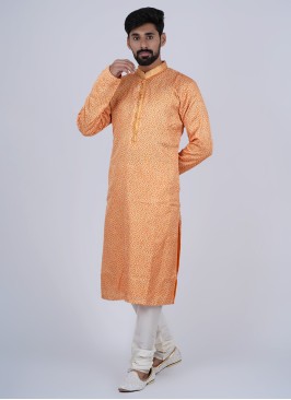 Geometric Print Readymade Kurta Pajama