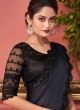 Ciaasic Black Georgette Contemporary Saree