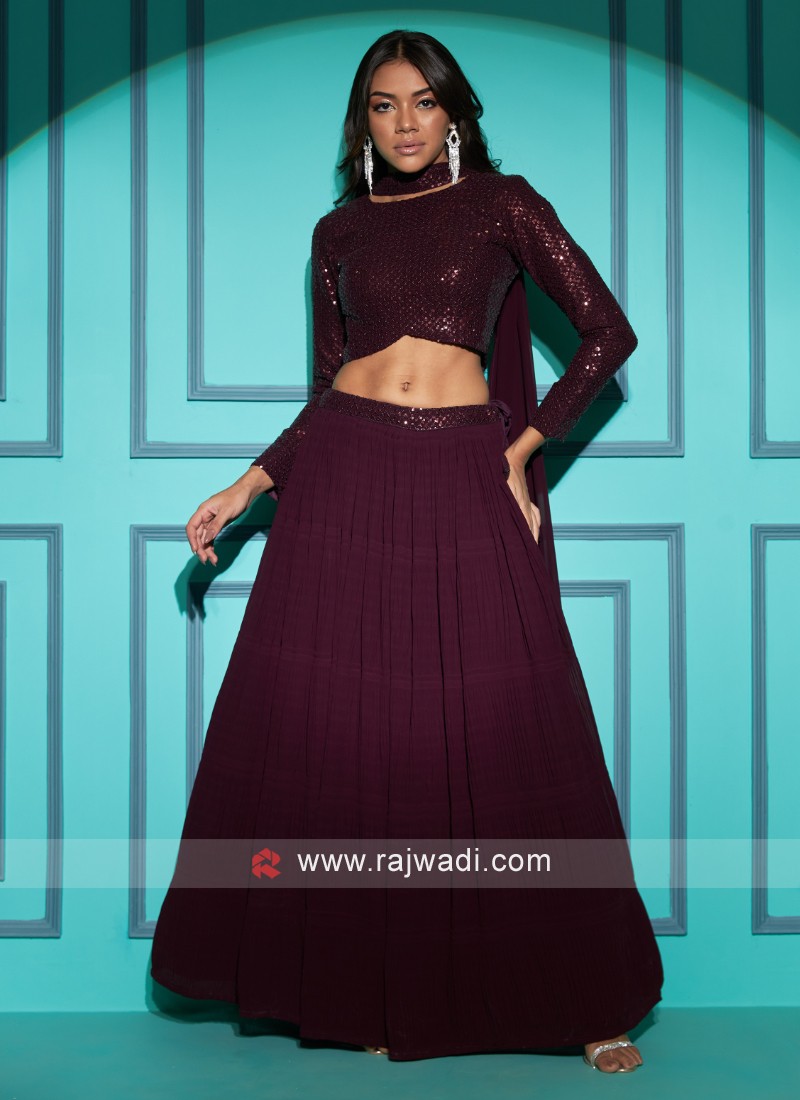 Crop Top Lehengas - Shop Indian Crop Top Lehenga Choli Designs Online US UK