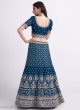 Beautiful Blue Georgette Bridal Lehenga Choli