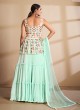 Georgette Mirror Trendy Lehenga Choli in Sea Green