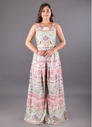 Georgette Multi Color Jumpsuit