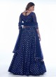 Blue Sequins Designer Lehenga Choli