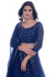 Blue Sequins Designer Lehenga Choli