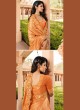 Georgette Orange Bollywood Saree