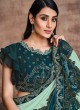 Georgette Patch Border Classic Designer Saree in Green