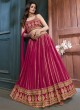 Georgette Pink Resham A Line Lehenga Choli