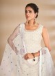 Georgette Sequins Designer Palazzo Salwar Kameez in White