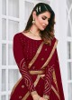 Designer Maroon Sequins Embellished Georgette Lehenga Choli