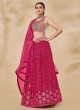 Pink Georgette Readymade Lehenga Choli