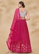 Pink Georgette Readymade Lehenga Choli