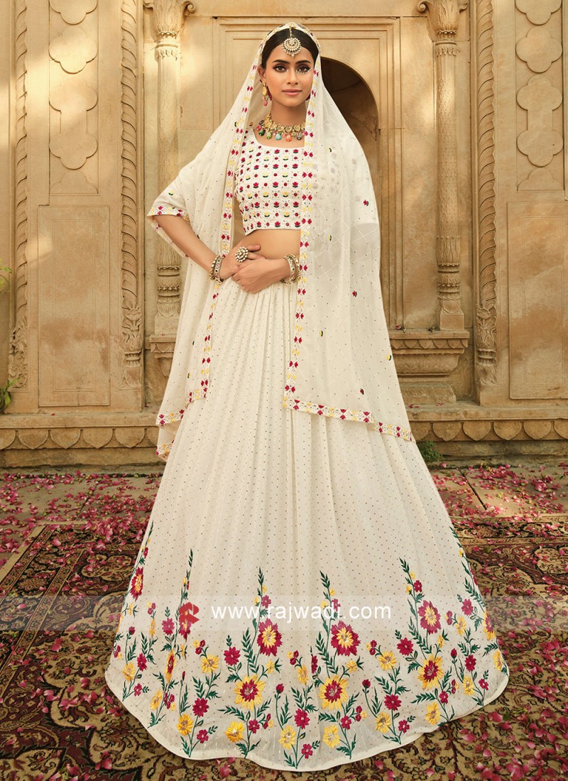 Festive Function Wear Off White Color Designer Lehenga Choli at Rs 9585 | Lehenga  Choli in Surat | ID: 23451248191