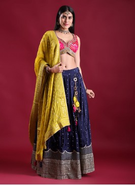 Georgette Zari Work Lehenga Choli