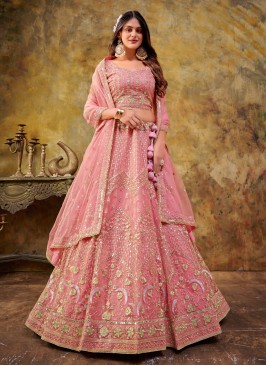 Gajri Pink Designer Lehenga Choli With Dupatta