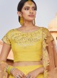 Glorious Thread Yellow Net Bollywood Lehenga Choli