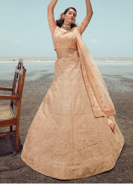 Gorgeous Peach A Line Lehenga Choli