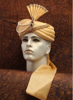 Golden Art Silk Dulha Turban