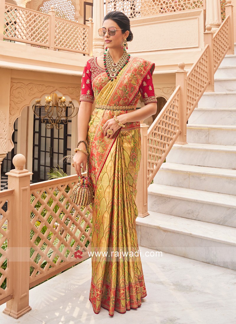 Cream & Pure Kanchivaram Silk Saree | Sakhi Fashions – sakhifashions