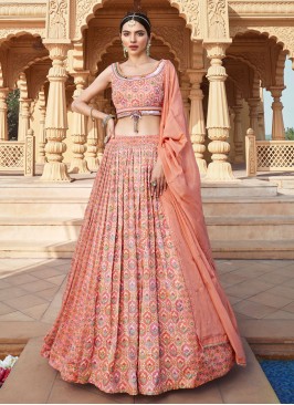 Gorgeous Chiffon Embroidered Lehenga Choli With Dupatta