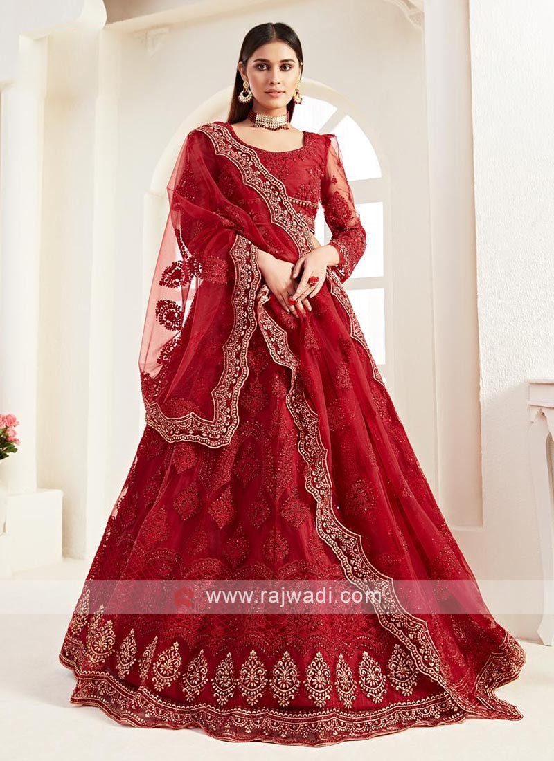 Deep red Lehenga Set – Rimple & Harpreet