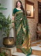 Gorgonize Weaving Green Silk Traditional Saree