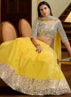 Grandiose Yellow A Line Lehenga Choli