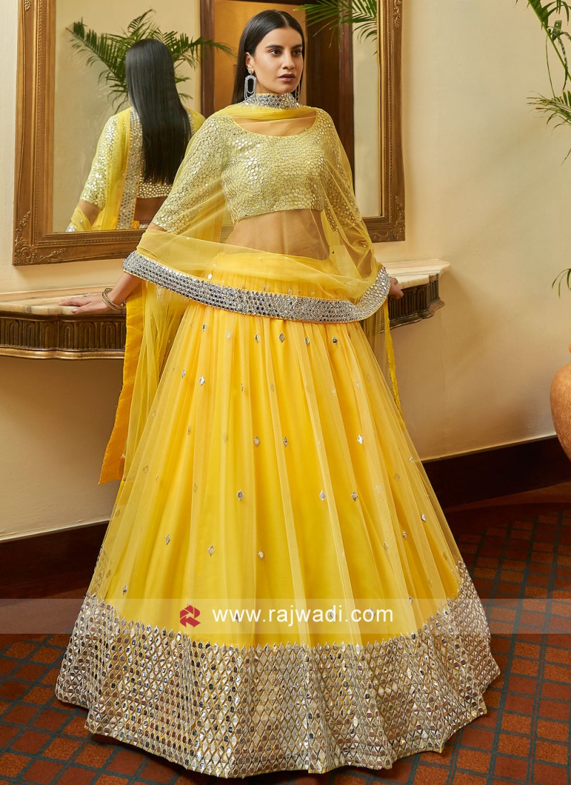 Grandiose Yellow A Line Lehenga Choli