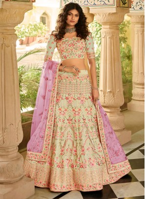 Pista green zig zag pattern lehenga choli - G3-WLC13700 | G3fashion.com