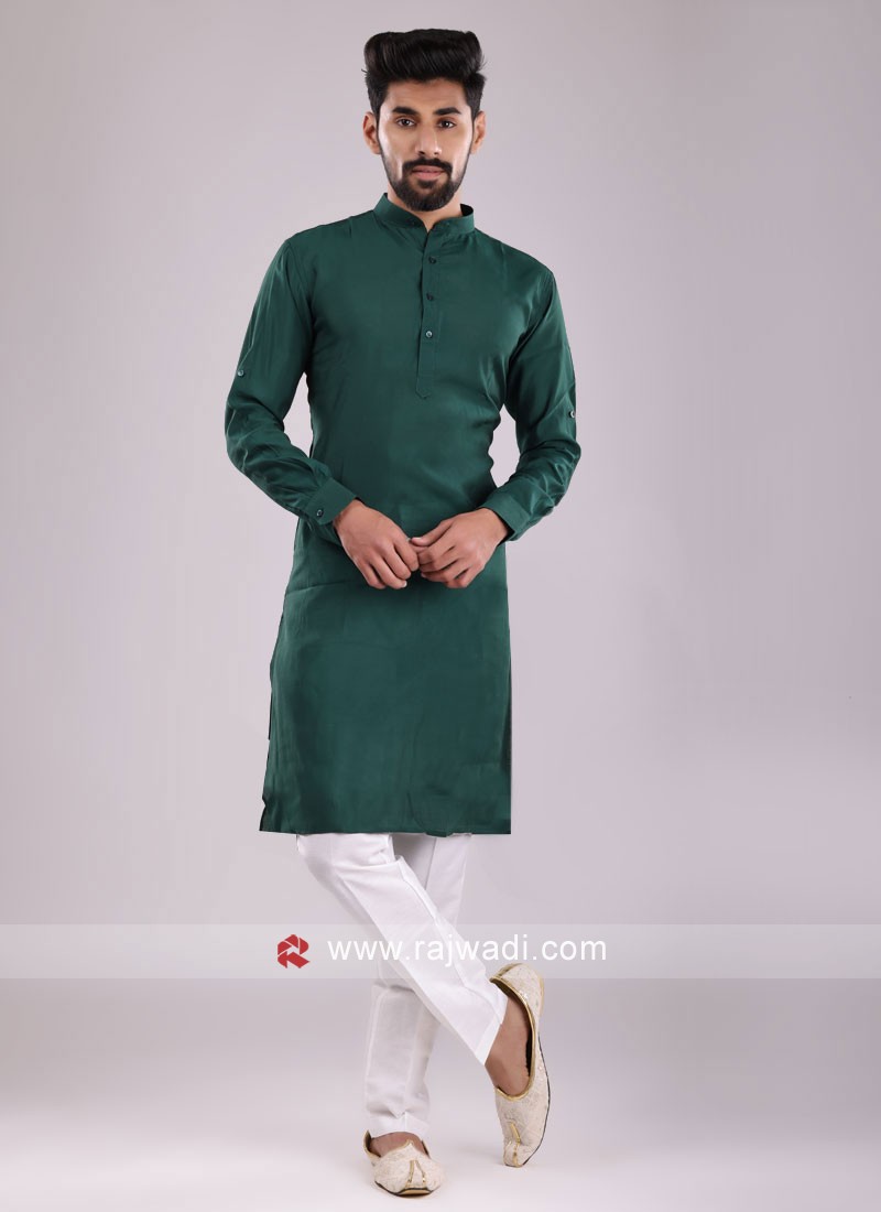 Buy Fabster solid Sleeveless Green Shirt style Poly crepe Kurti Online at  Best Prices in India - JioMart.