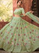 Green Dori Work Organza Lehenga Choli