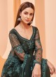 Mehndi Green Embroidered Long Salwar Kameez