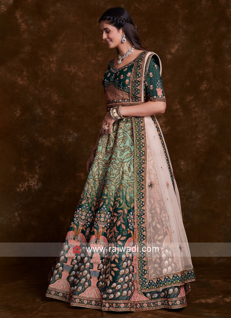 Bridal Wear Art Silk Embroidered Designer Lehenga Choli 1334