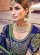 Festive Wear Green And Blue Banarasi Silk Saree
