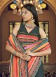 Grey Georgette Traditional Saree With Multi Color Pallu