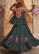 Ethnic Dark Green Jacket Style Garba Special Lehenga Choli