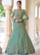 Green Sequins Net Bollywood Lehenga Choli