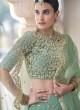 Green Sequins Net Bollywood Lehenga Choli