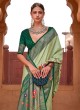 Two-toned Green Designer Silk Saree