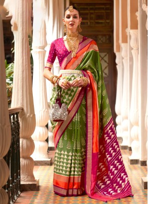 rath present rajwadi patola silk traditional wear fancy saree - RR GANDHI