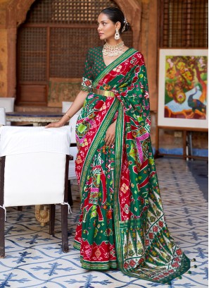 Green Wedding Designer Saree