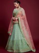 Green Wedding Georgette Designer Lehenga Choli