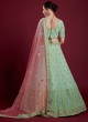 Green Wedding Georgette Designer Lehenga Choli