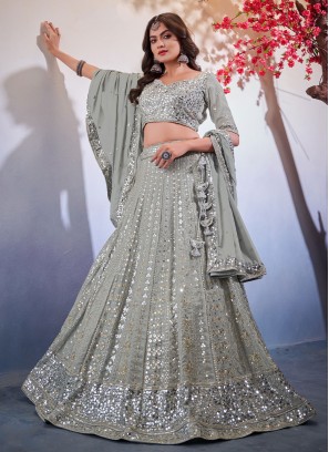 Buy Grey Bridal Lehenga for Women Online in India - Indya