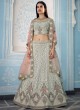 Grey Faux Georgette Zari Lehenga Choli