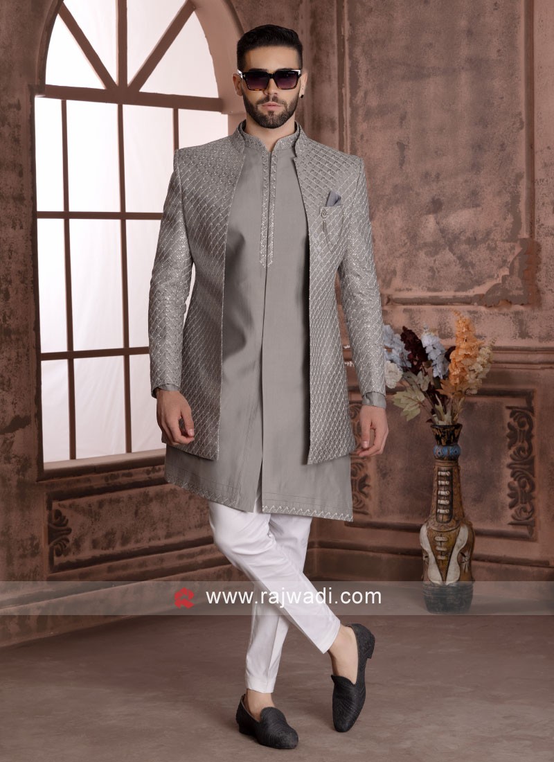 Indo western dresses for shop groom designer collection new arrivals